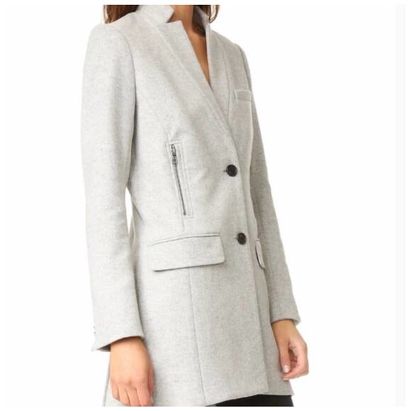 Veronica Beard gray dickey compatible Melange Wool Cashmere Blend coat size 4 - Picture 16 of 16
